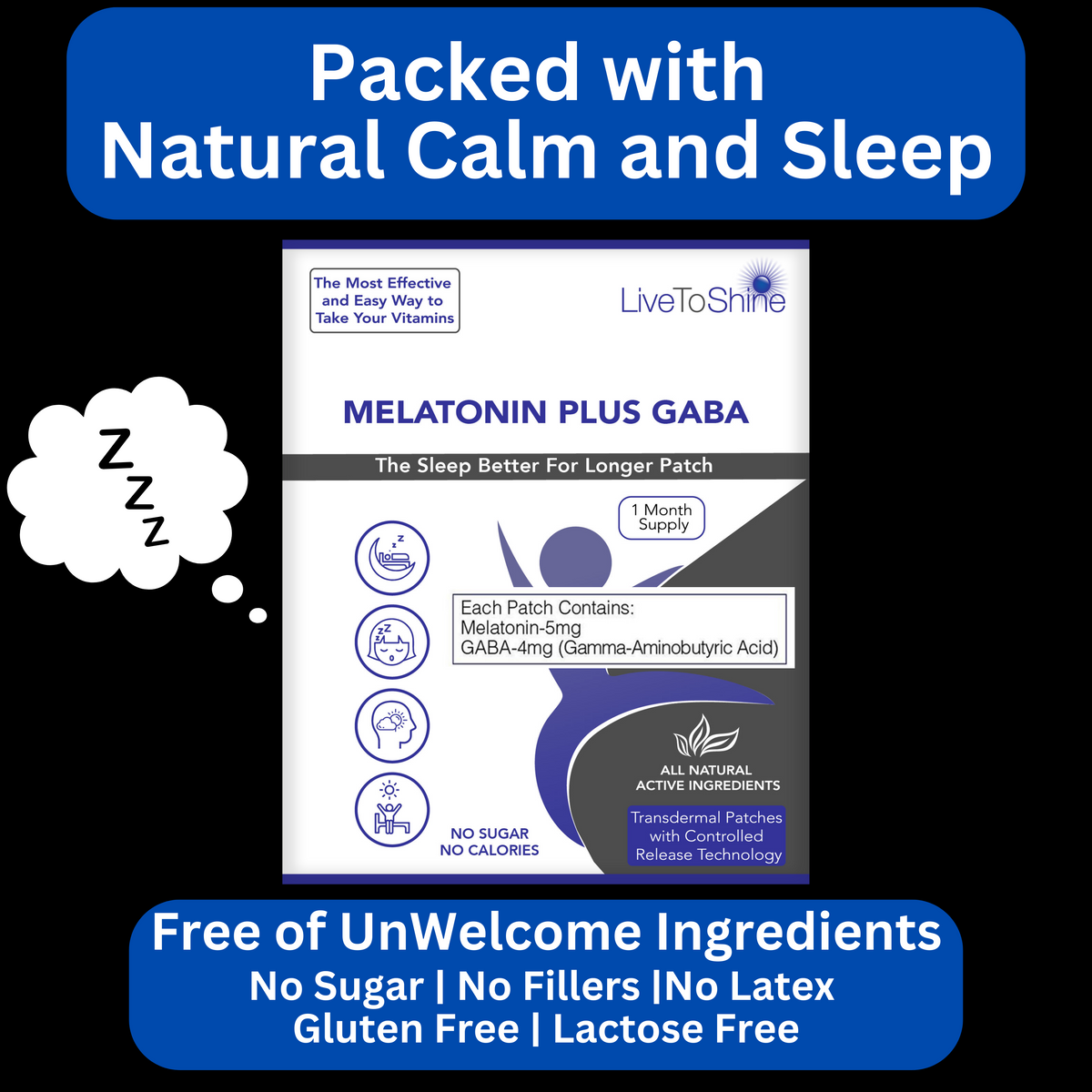 Melatonin & GABA Natural Sleep Aid Patch